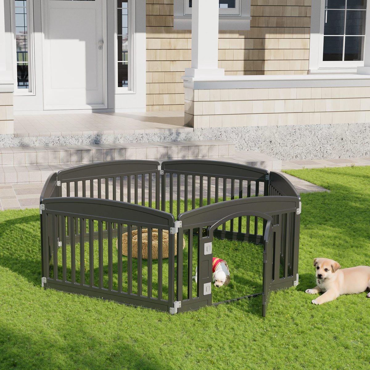 Foldable Dog Playpen  -  6-Panel 24-Inch Puppy Fence - image 2