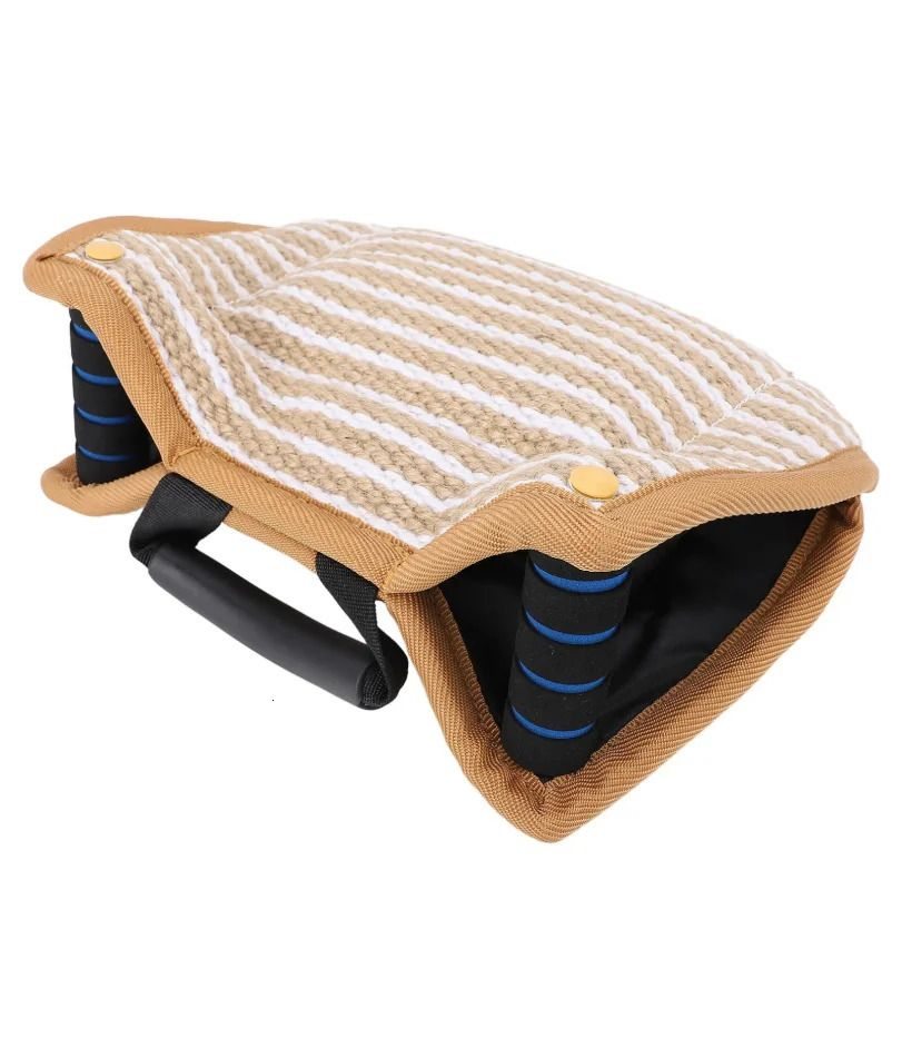 Jute Dog Training Bite Pillow with Handles  -  Tear-Resistant - image 1