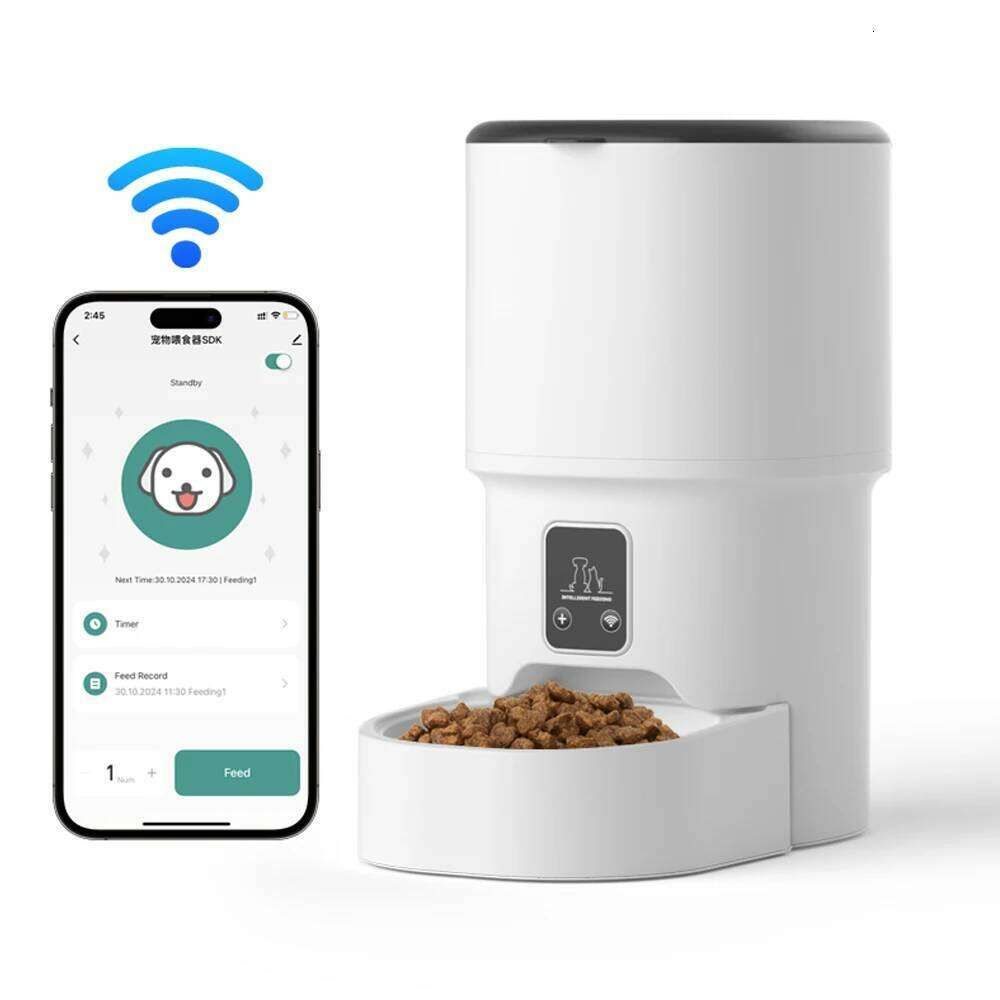 Smart WiFi Auto Dog Feeder  -  App-Controlled Kibble Dispenser - image 1