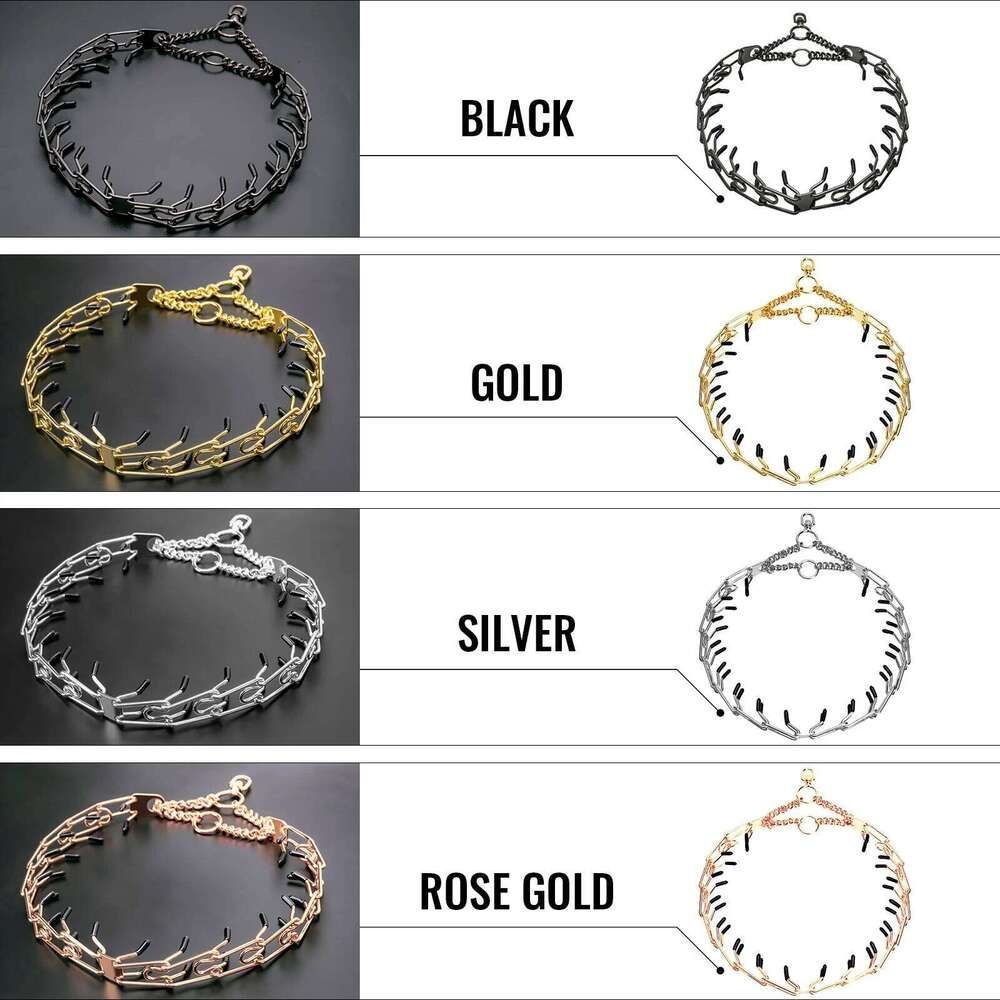 Stainless Steel Prong Collar  -  Comfort Rubber Tips - image 3